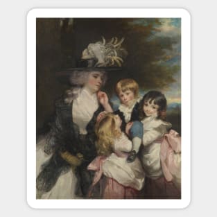 Lady Smith (Charlotte Delaval) and Her Children (George Henry, Louisa, and Charlotte) by Joshua Reynolds Sticker